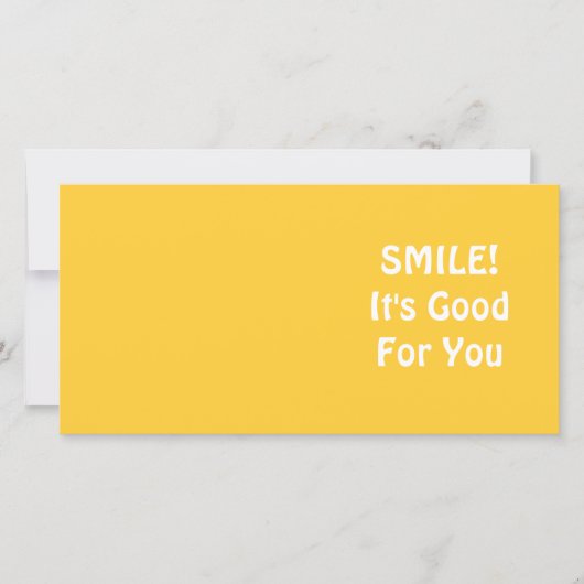 LÄCHELN! Es ist gut für dich. Gelb. (Vorderseite)