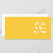 LÄCHELN! Es ist gut für dich. Gelb. (Vorne/Hinten)