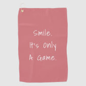 Lächeln Es ist nur ein Spiel, personalisieren, dun Golfhandtuch (Vorderseite)