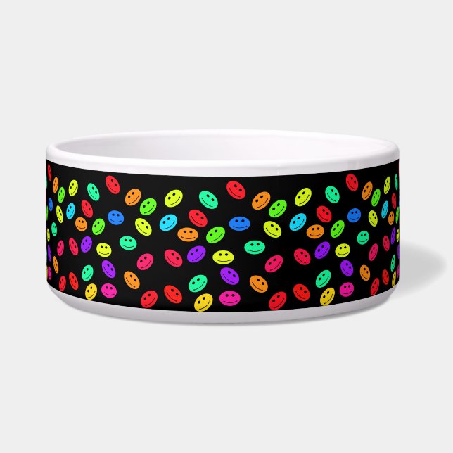 Lächeln Face Dog Bowl Napf (Vorderseite)