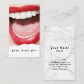 Lächeln Frau gesunde Weiße Zähne Zahnheilmittel Visitenkarte (Vorne/Hinten)