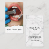 Lächeln Frau gesunde Weiße Zähne Zahnheilmittel Visitenkarte (Vorne/Hinten)