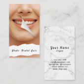 Lächeln Frau gesunde Weiße Zähne Zahnheilmittel Visitenkarte (Vorne/Hinten)