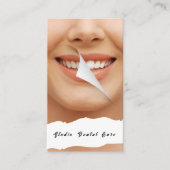 Lächeln Frau gesunde Weiße Zähne Zahnheilmittel Visitenkarte (Vorderseite)