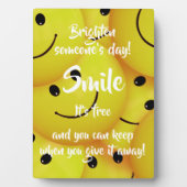 Lächeln, Freundlichkeit fördern Fotoplatte (Vorderseite)