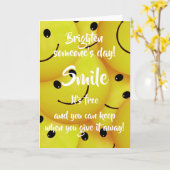 Lächeln, Freundlichkeit fördern Karte (Gelbe Blume)