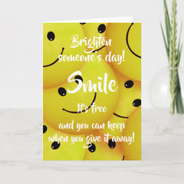 Lächeln, Freundlichkeit fördern Karte