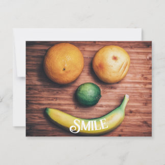 Lächeln Fruit Funny Food Lächeln Postkarte