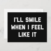 Lächeln fühlt sich wie es lustig Zitat Postkarte (Vorne/Hinten)