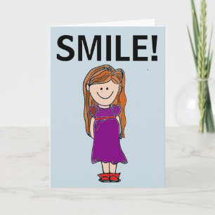 LÄCHELN! GEBURTSTAGSKARTE FÜR MÄDCHEN KARTE