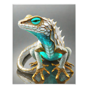 Lächeln Gecko Insel TUATARA MOTU LEMURIA Fotodruck