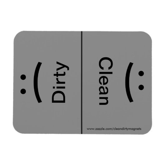 Lächeln/gefroren - Grau Magnet (Horizontal)