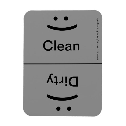 Lächeln/gefroren - Grau Magnet (Vertikal)