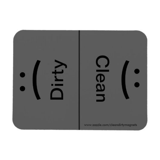 Lächeln/gefroren - Grau Magnet (Horizontal)