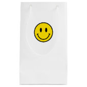 Lächeln Gelb Schwarz-weiß Happy Face Emoji Kleine Geschenktüte (Vorderseite)