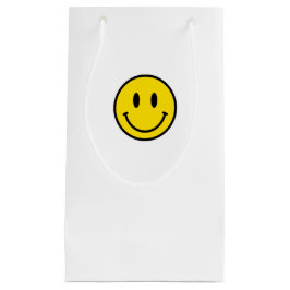 Lächeln Gelb Schwarz-weiß Happy Face Emoji Kleine Geschenktüte