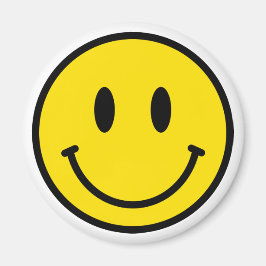 Lächeln Gelb Schwarz-weiß Happy Face Emoji Magnet