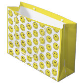 Lächeln Geschenkpapier Große Geschenktüte (Vorderseite Schrägansicht)