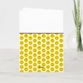 Lächeln Gesicht gelb Schwarz-weiß Happy Gruß Karte (Rückseite)