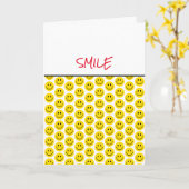 Lächeln Gesicht gelb Schwarz-weiß Happy Gruß Karte (Gelbe Blume)