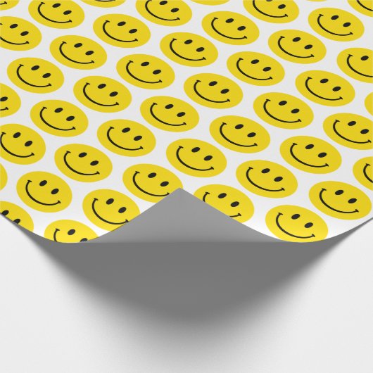 Lächeln Gesicht glücklich werden gut denken Sie an Geschenkpapier (Ecke)