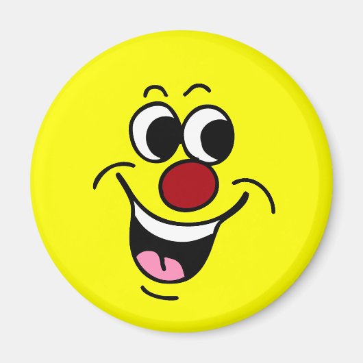 Lächeln Gesicht Grumpey Magnet (Vorne)