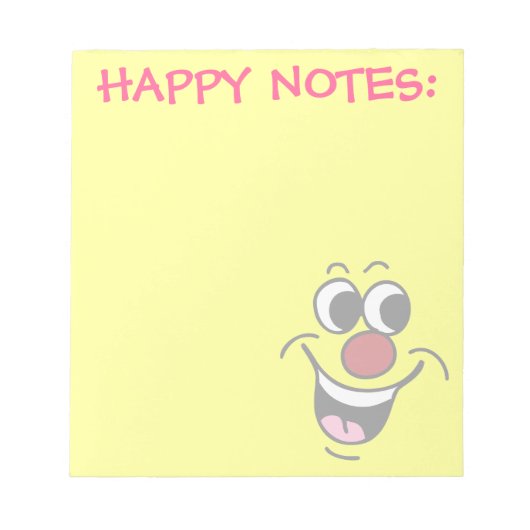 Lächeln Gesicht Grumpey Notizblock (Vorderseite)