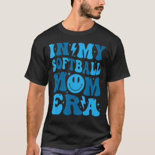 Lächeln Gesicht in meiner Softball-Mama Ära Groovy T-Shirt