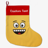 Lächeln Gesicht mit Open Mouth Kleine Weihnachtsfe Großer Weihnachtsstrumpf (Vorderseite)