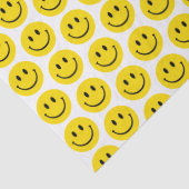 Lächeln Gesicht zwei Tone glücklich werden gut den Seidenpapier (Detail)