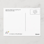 Lächeln-Gesichts-Wasserturm, Elroy, TX Postkarte (Rückseite)