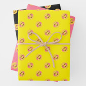 Lächeln Gesichtsmuster Ermutigung Freundschaft wra Geschenkpapier Set (Beispiel)