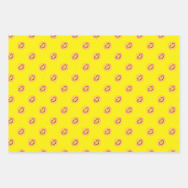 Lächeln Gesichtsmuster Ermutigung Freundschaft wra Geschenkpapier Set