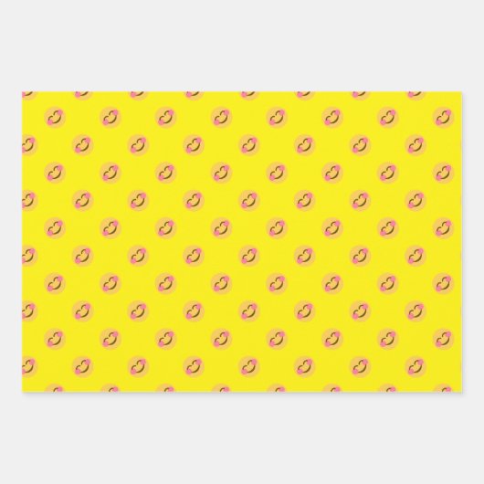 Lächeln Gesichtsmuster Ermutigung Freundschaft wra Geschenkpapier Set (Vorderseite)