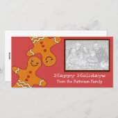 Lächeln Gingerbread Männer Weihnachten Fotokarte (Vorne/Hinten)