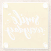 Lächeln Glasuntersetzer (Rückseite)