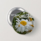 Lächeln - Glückliche Blume - Happy Face Lächeln Da Button (Vorne & Hinten)