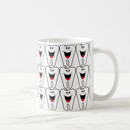 Lächeln glückliche weiße Tees für Zahnärzte Kaffeetasse (Rechts)