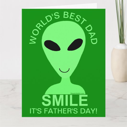 Lächeln-glücklicher alienLGM Karte (Vorderseite)