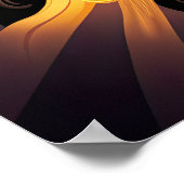 Lächeln Gold Mandala Sun AI Art Poster (Ecke)