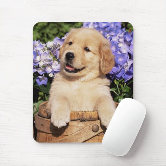 Lächeln Golden Retriever Puppy Hund Mouse Pad Mousepad (Mit Mouse)
