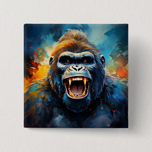 Lächeln Gorilla Button (Vorderseite)