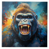 Lächeln Gorilla Fliese (Vorderseite)