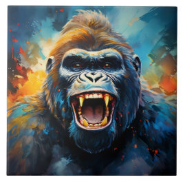 Lächeln Gorilla Fliese