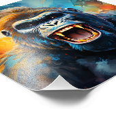 Lächeln Gorilla Fotodruck (Ecke)