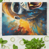 Lächeln Gorilla Geschirrtuch (Gefaltet)