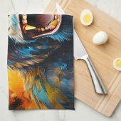 Lächeln Gorilla Geschirrtuch (Viertel Falte)