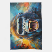 Lächeln Gorilla Geschirrtuch (Vertikal)