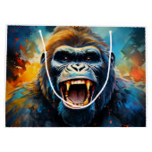 Lächeln Gorilla Große Geschenktüte (Rückseite)