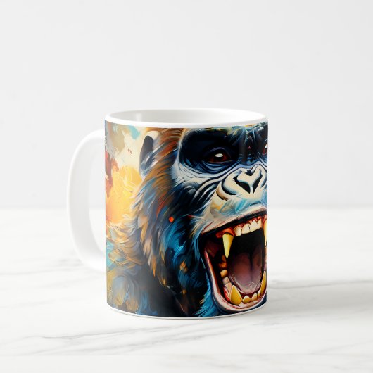 Lächeln Gorilla Kaffeetasse (Vorderseite Links)
